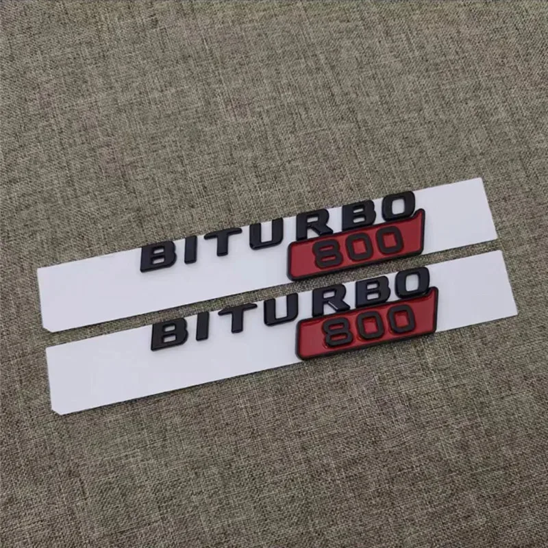 

Car BITURBO 700 800 900 Side Fender Trunk Body Badge Emblem Decals Sticker for Mercedes-Benz Brabus G Class G700 G800 G900 W463