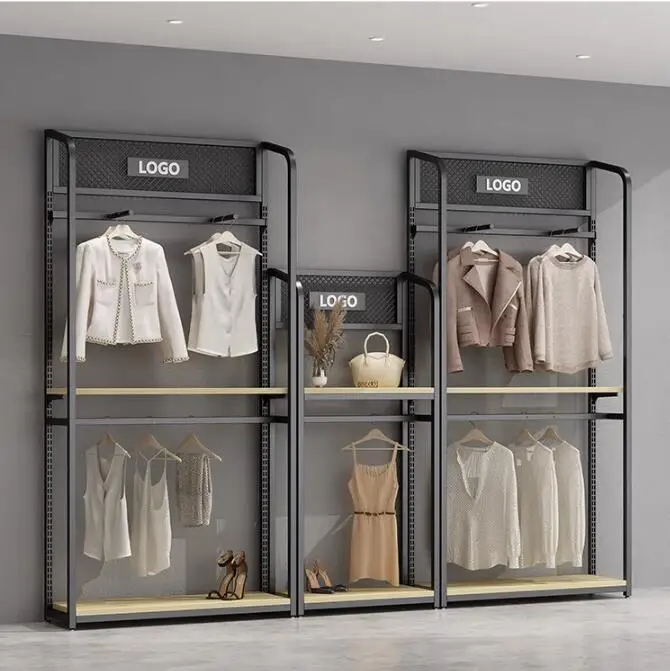 

Clothing store display rack Clothing rack Floor clothing rack men's and women's clothing store decoration rack Bra underwear rac