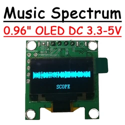 0.96 inch OLED Music Spectrum Display Analyzer MP3 PC Amplifier Audio Level Indicator music rhythm Analyzer VU METER