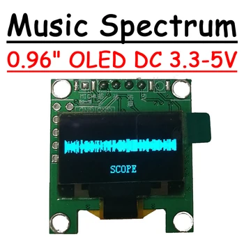 0.96 inç OLED müzik spektrum ekran analizörü MP3 PC amplifikatör ses seviyesi göstergesi müzik ritim analizörü VU metre