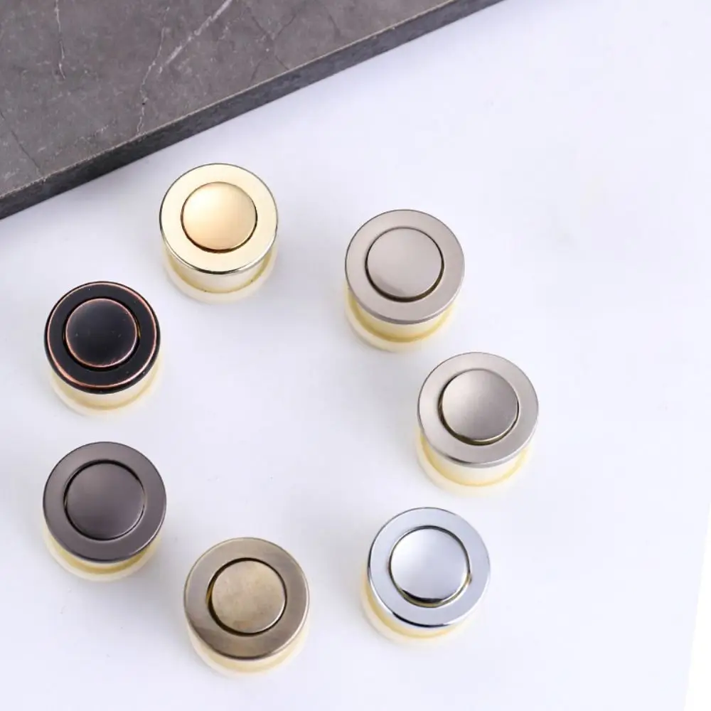 Minimalist Zinc Alloy Door Handle Unique Pop-up Wardrobe Cabinet Knobs Retractable Embedded Spring Home Hardware Household