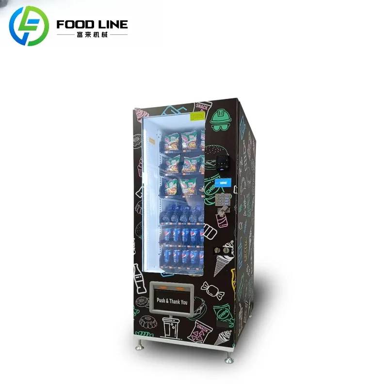 

FL Customized Ultra-thin combo snack and drink vending machine with refrigeration support for cash and card payments