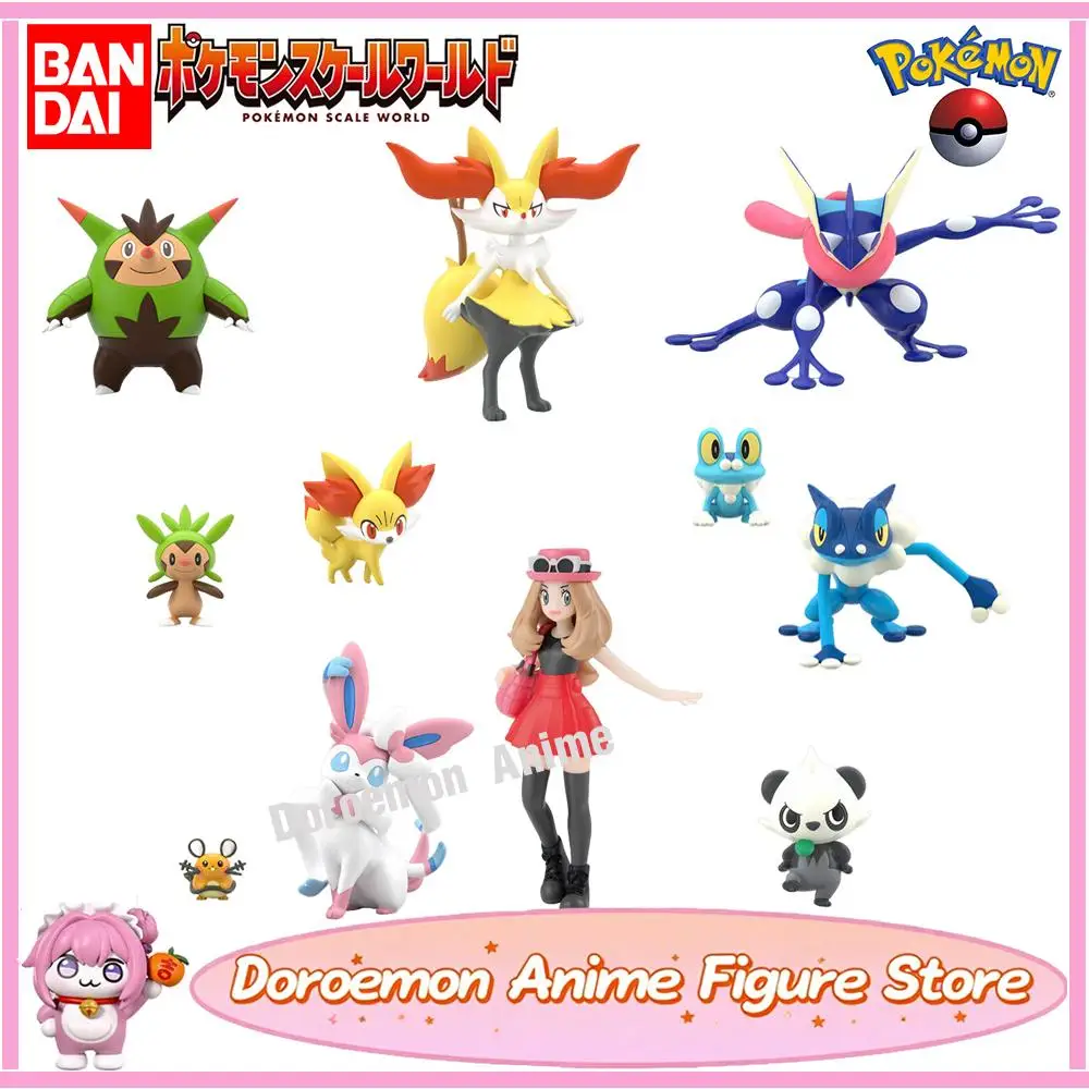 

Предварительный заказ, оригинальный Bandai Pokemon Scale World Kalos Region Pack Serena Braixen Sylveon Greninja, конфеты, игрушки, модели, фигурки, подарки