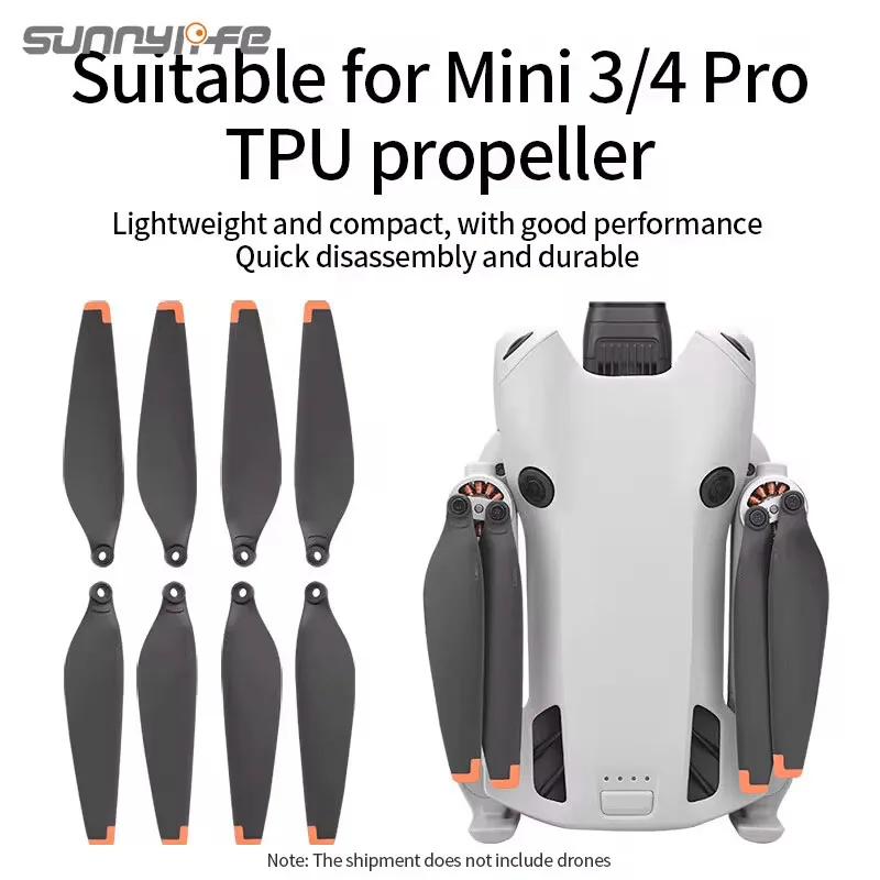 Sunnylife 6030F 8 stücke Propeller Für DJI Mini 4 Pro Drone Ersatz Klingen Requisiten Zubehör Weniger Unteren Rauschunterdrückung