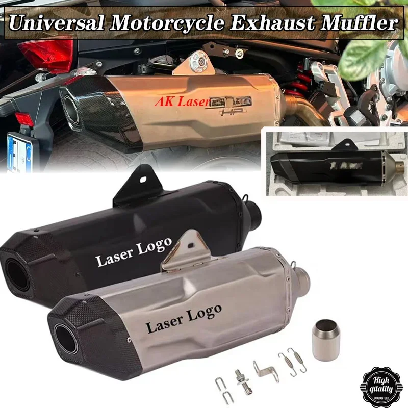 

Universal Motorcycle Exhaust Muffler Carbon fiber Modified Escape Moto For BMW F750GS F850GS ADV R1200GS RC390 NINJA400 Z900