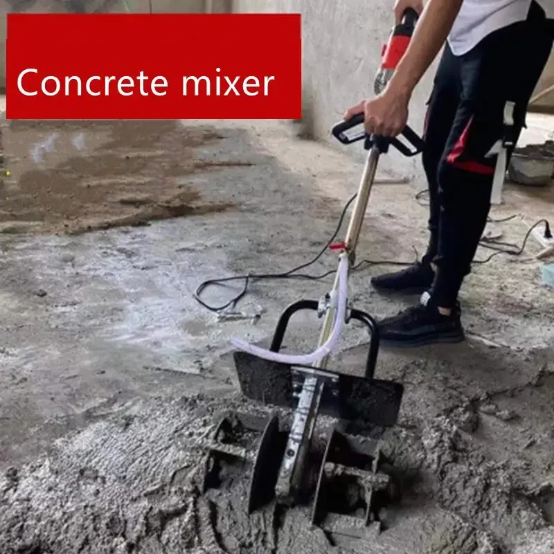 220V Electric Concrete Mixer Construction Cement Mixing Machine Speed Adjustable Mortars Paint Mud Grout Stirrer Machine