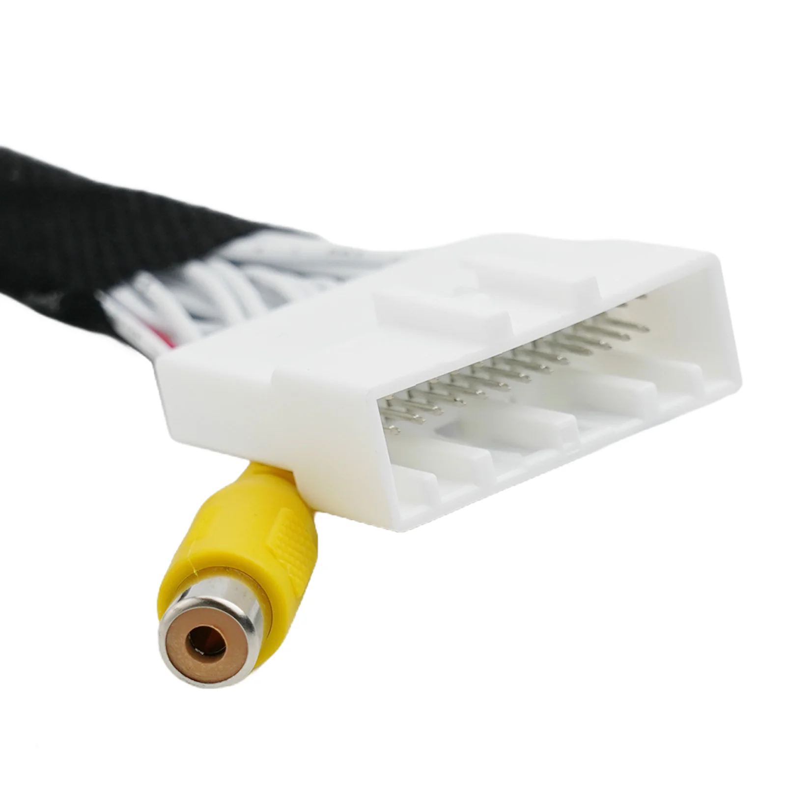 ABS Material Car Reversing Rear Camera Cable Camera Adapter Cable 24Pin+28Pin Interface Direct Installation Easy To Use