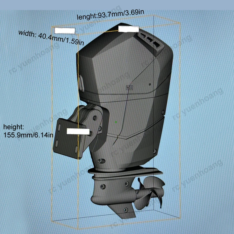 1 szt. RC łódź 3S silnik zaburtowy 3D wydrukowano powłokę podwójna przekładnia śmigłowa do zdalnego sterowania symulacja statku silnik mocy