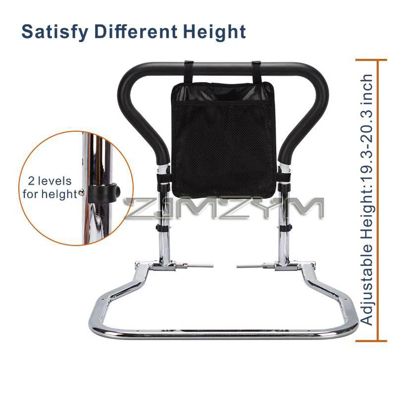 Foldable Flip Bed Rail Handle for Elderly Lightweight Folding Bed Assist Bar Safety Grab Handle for Seniors Home Care