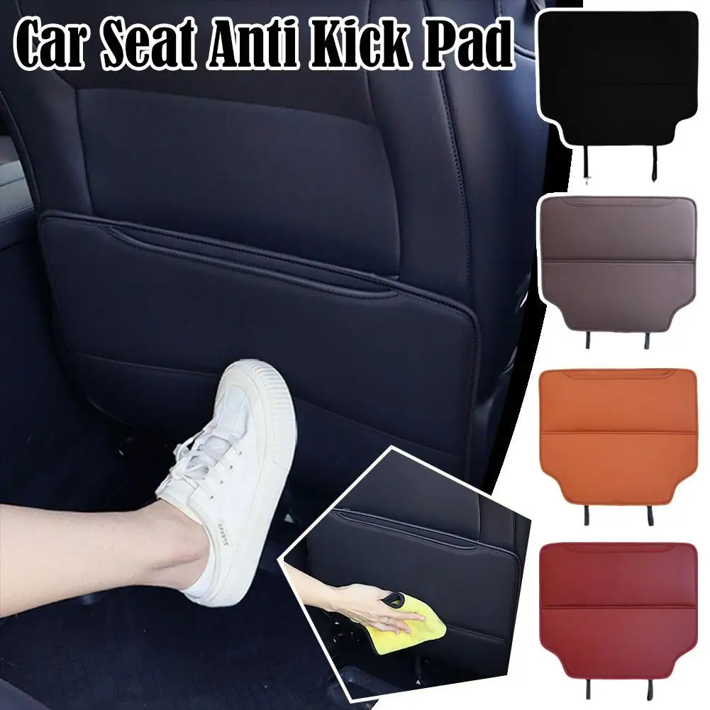 PU Leather Anti-Child-Kick Pad Car Back Seat Protector Universal Auto Anti Mud Dirt Pad with Storage Protection Car Seat Product