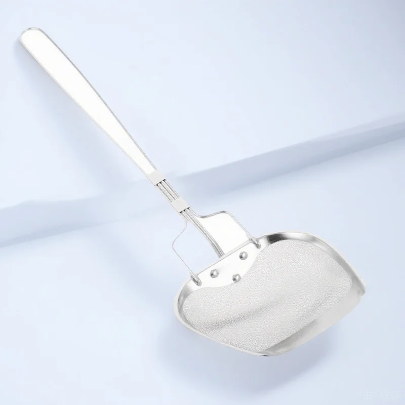 

Stainless Steel Mesh Strainer Spoon Long Handle Fat Skimmer Kitchen Colander Ladle Slotted Ergonomic Food Strainer