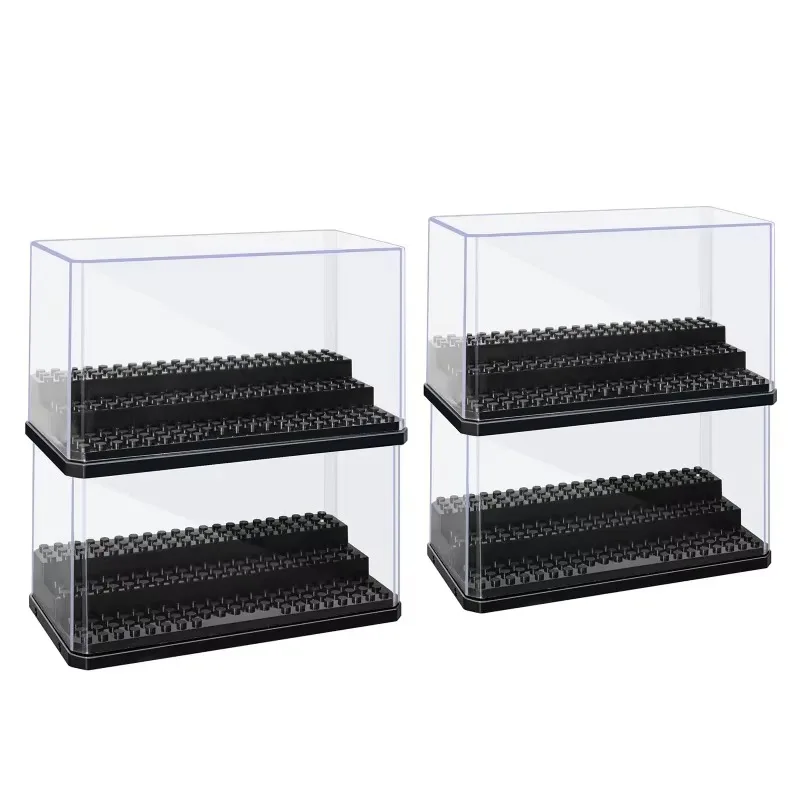 Acrylic Minifigures Display Case, Stackable and Dustproof Building Block Display Box for Lego Action Figure Toys Storage view 2