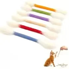 Kreatives großes Katzenminze-Spielzeug in Wattestäbchenform, 6er-Pack, riesiger Kätzchen-Knabberstab, langlebiges Zahnreinigungs- und Zahnreinigungsseil