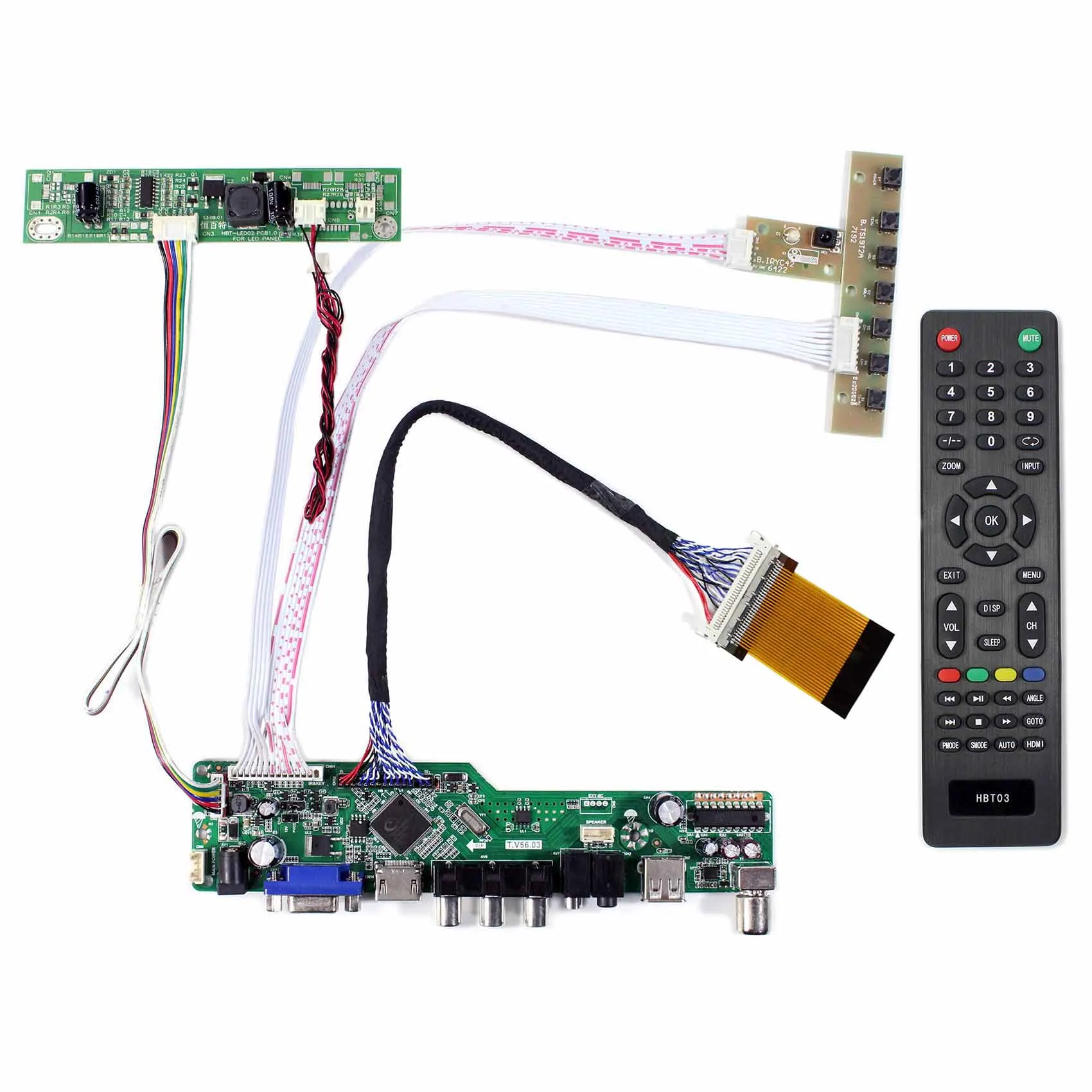 

HDM I VGA AV USB LCD Driver Controller Board For 21.5" LTM215HT04 1920x1080 LCD Screen