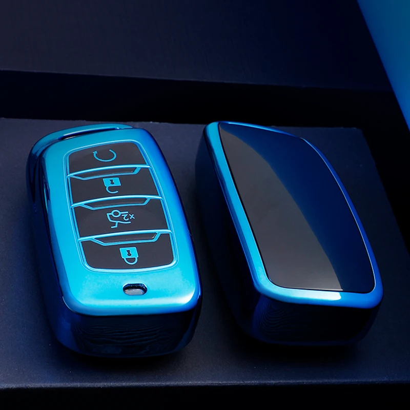 4 Buttons Soft TPU Key Cover Case Shell for Changan CS35 CS85 COUPE CS95 CS75 plus 2019 2020 Remote Auto Accessories Protective