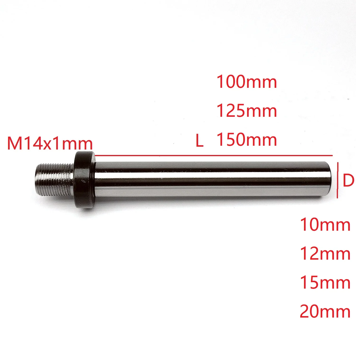 Solid M14x1mm M14 Thread Spindle Shaft Bar Shank Arbor DIY Wood Lathe Headstock Fit Mini Chuck K01-50 K02-50 K01-65 K02-65