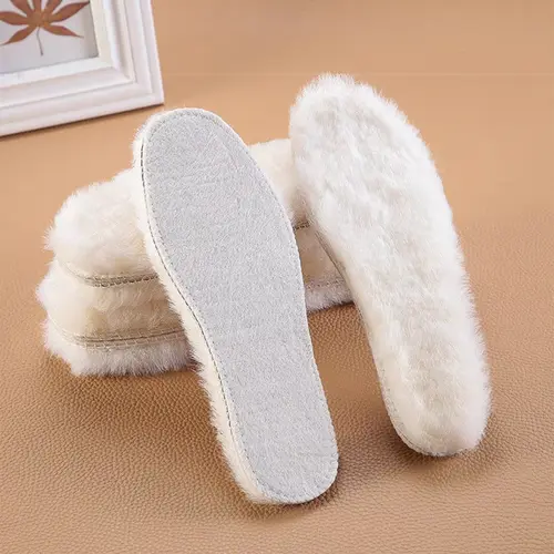 Genuine Sheepskin Fleece Insoles Men Women Winter Thick Cashmere Thermal Real Wool Insoles for Shoes Inner Soles for Snow Boots - Image 6