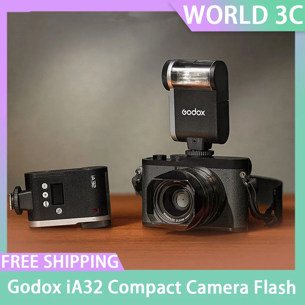 

Godox iA32 Compact Camera Flash 8-Level Power Control 2.5s Recycle Time 490 Flashes High Compatibility Lightweight Portable