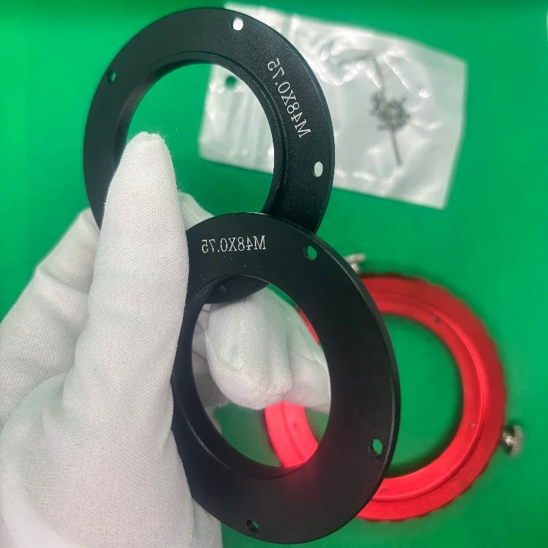 1 Set Regolatore fotocamera CAA Rotatore da 360 gradi M42 M48 M54 3 in 1 Microscopio Telescopio Fotografia Regolatore angolare in alluminio