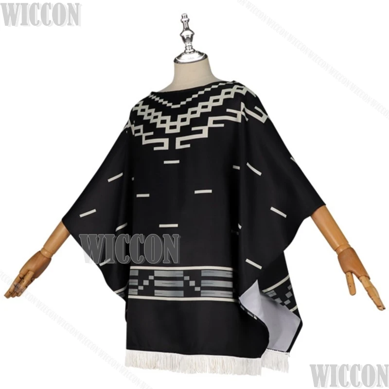 

Плащ в западном ковбойском стиле, накидка, аниме-игра, костюм для косплея из фильма, черное пальто, шляпа, мужское платье, крутой фестиваль Хэллоуина, карнавал Navidad