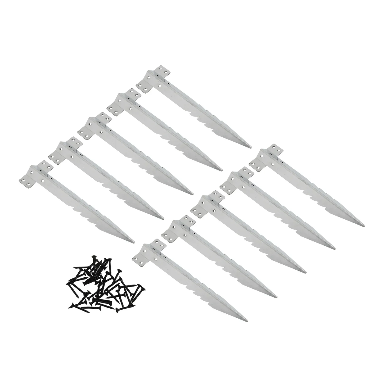 As Shown Railway Sleeper Brackets Weather Resistant Brackets Metal Brackets Robust Construction Secure Installation Screws