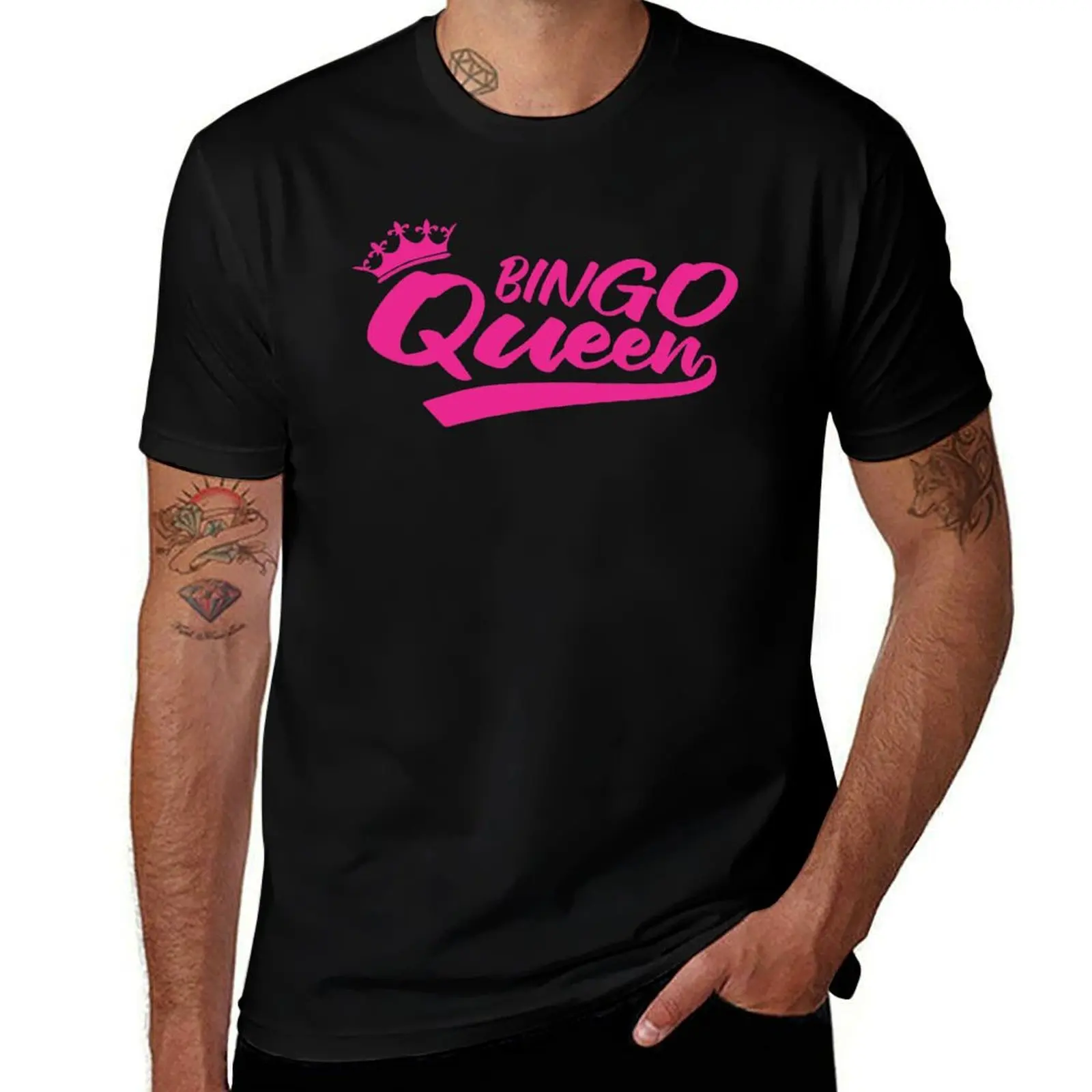 

BINGO QUEEN T-Shirt printed t shirts for man man tshirt t shirts cotton 100% T-Shirt