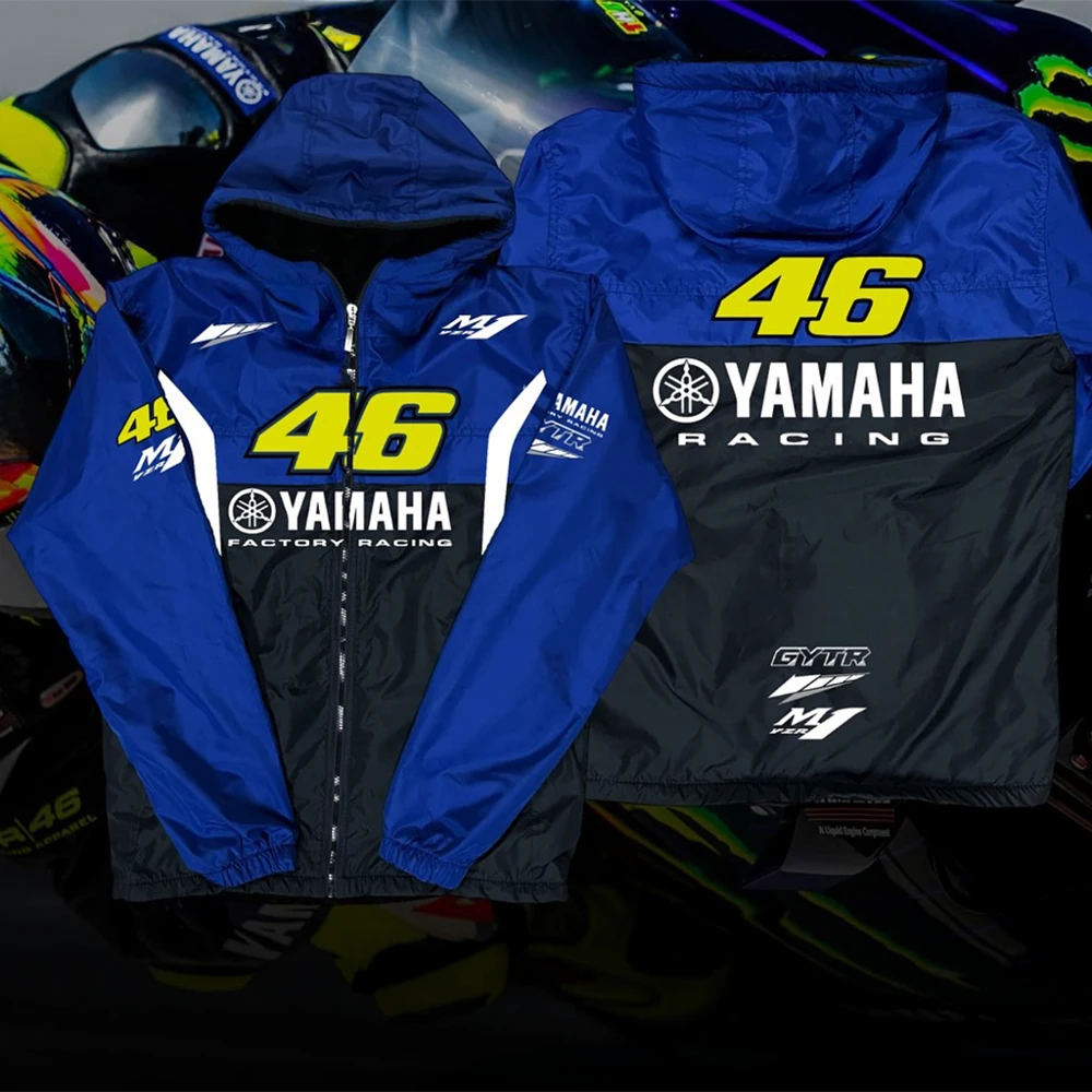 

Новая толстовка с капюшоном на молнии Yamaha 46 Racing Team 2026 года, летняя, тонкая, унисекс, оверсайз, дышащая, комфортная ﻿
