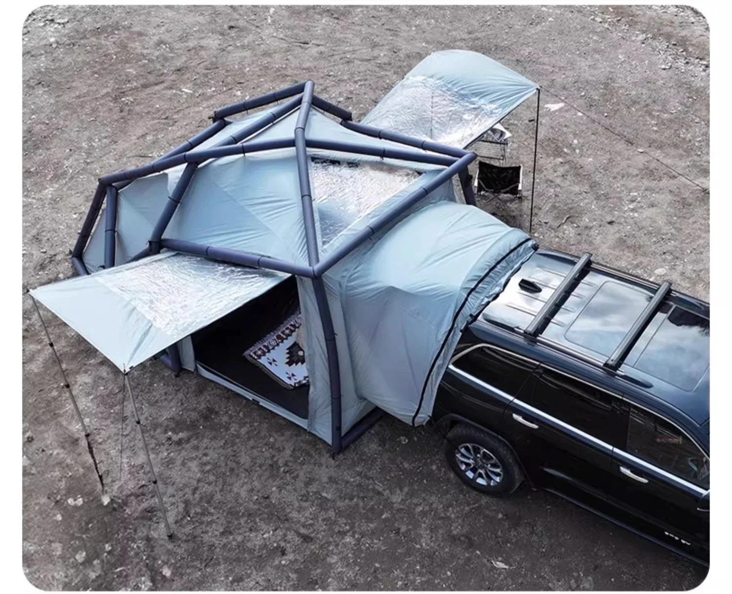 Inflatable rear tent self-driving outdoor camping equipment