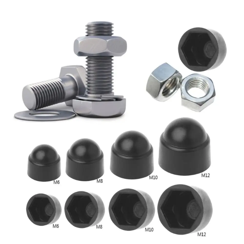 M6/M8/M10/M12 Screw Protection Cap Cover Exposed Hexagon Front Rear Door Deco Bolt Nuts Waterproof Plastic Dome Protection Caps