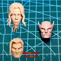 Unpainted DIY 1/12 Scale Hawkeye Soldier White Model Head Kate Bishop Super Hero Head Sculpt Fit 6inch Action Figure Body