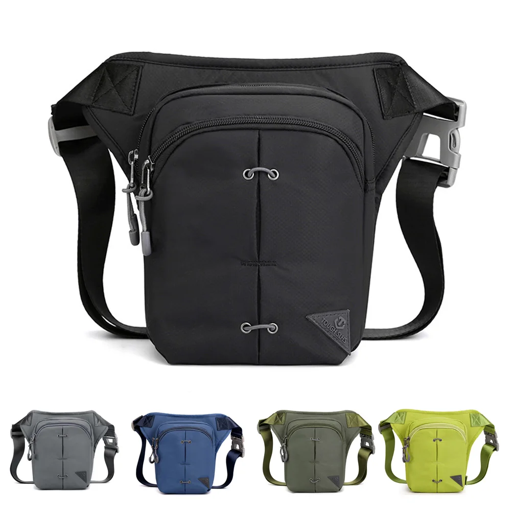 

Rider Drop Leg Bag Waist Fanny Pack for Men Motorcycle Travel Assault Male Nylon Belt Messenger Cross Body Thigh Hip Bags