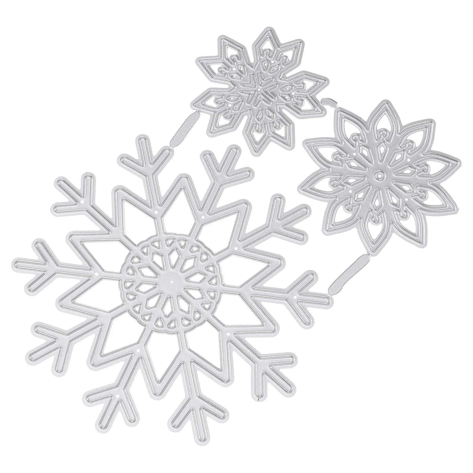 

3Pcs Snowflake Knife Mold Carbon Steel Cutting Dies for Scrapbook Craft Xmas Decorations Templates Stencil Gifts