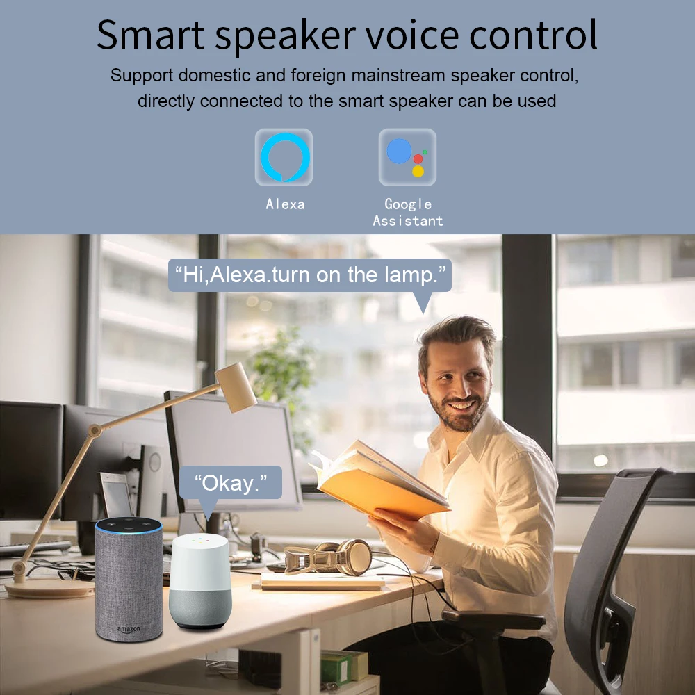 Intelligent Switch Wireless Control Module 1/2/3 Gang Supports Tuya Ecology Alexa Google Home RF 433MHz Remote Timing