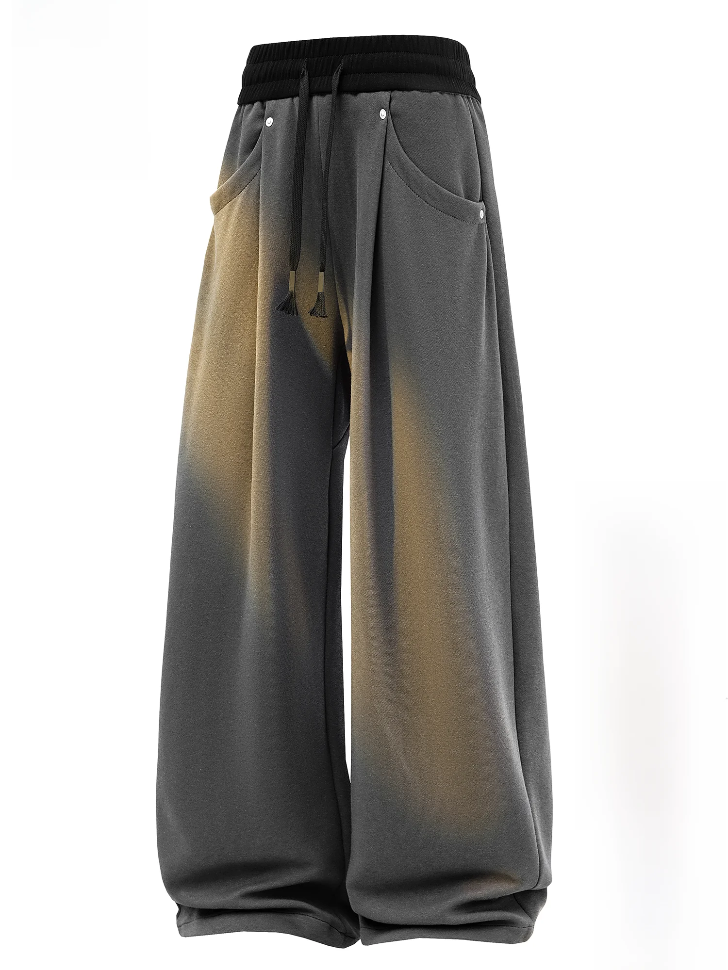 

PaulFrank Winter Thiened Dstring Casual Pants Men's New Sle Fce Lined Loose Straight Leg Trousers American Sle