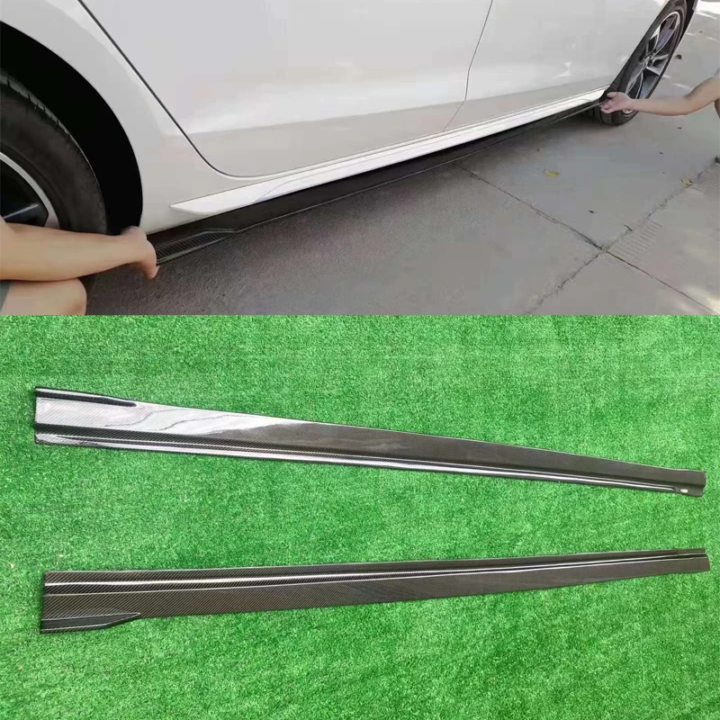 

Brand New A4 S4 B10 Carbon Fiber Side Skirt For Audi A4 S4 2021-2023
