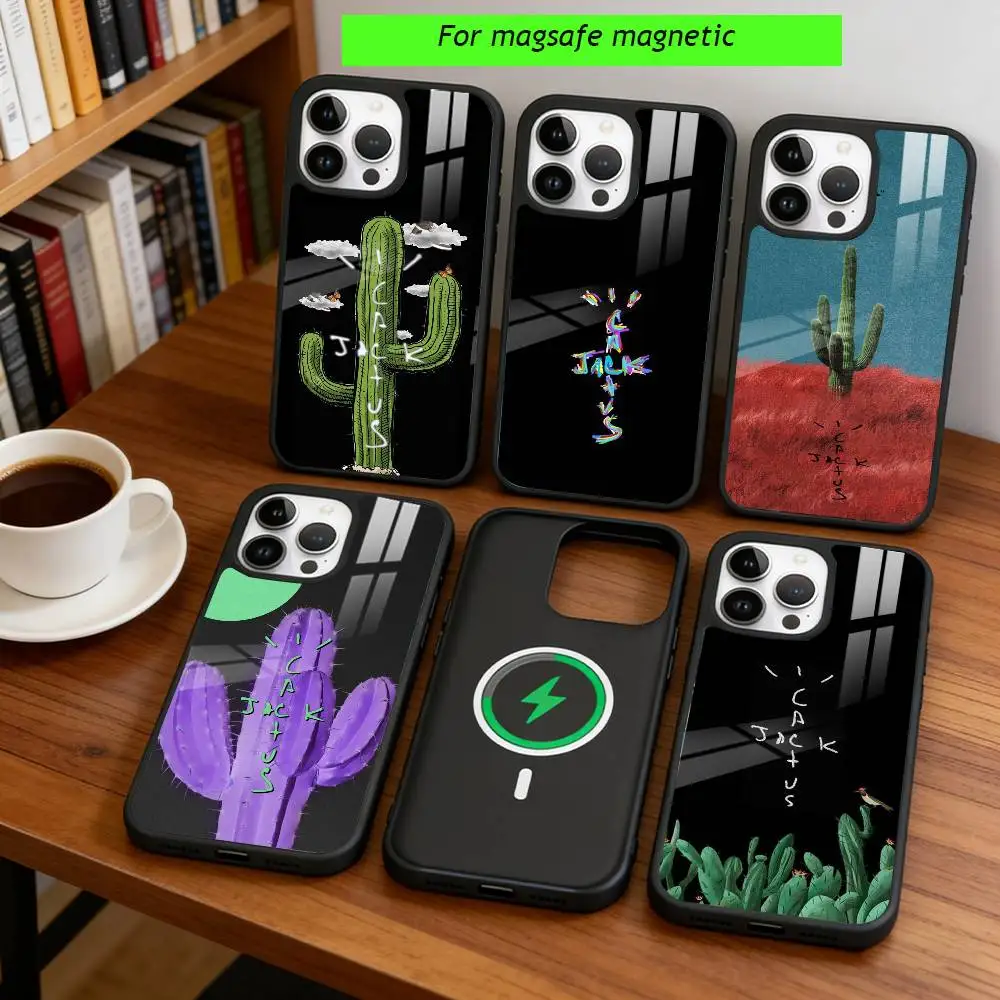 

C-Cactuss J-Jack Travis Scott Phone Case For iPhone17,16,15,14,13,12,11 Plus,Pro Magnetic with Magsafe Wireless Charging