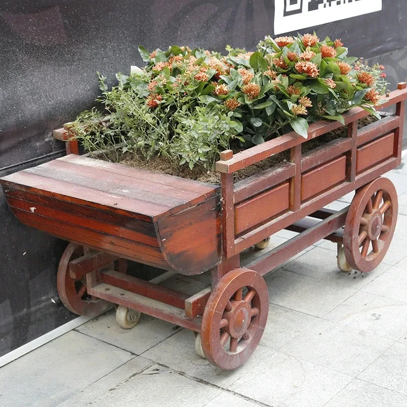 

Boutique wooden float, anti-corrosion wooden car, anti-corrosion wooden box frame