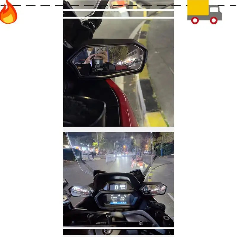 

2 PCS Rearview Mirror Move Forward Mirror Kit Black Glass+Plastic For YAMAHA XMAX300 Xmax300 Xmax 300 2023+