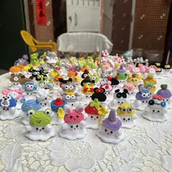 42 Styles Handmade Crocheted Little Carton Cute Couple Girlfriends KeyChain Bag Car Pendant Gift Phone creative Gifts