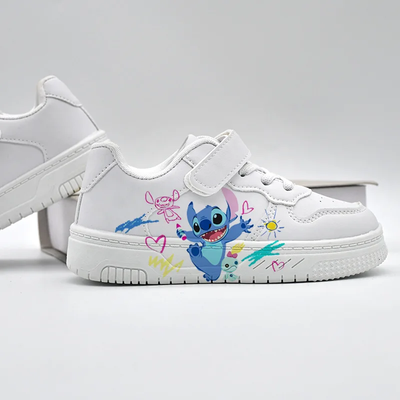غرزة أحذية التنس Kawaii غرزة الاطفال أحذية رياضية ديزني الأطفال أحذية رياضية كاجوال أنيمي ليلو وستيتش سلة الأحذية حجم 26-35 #3