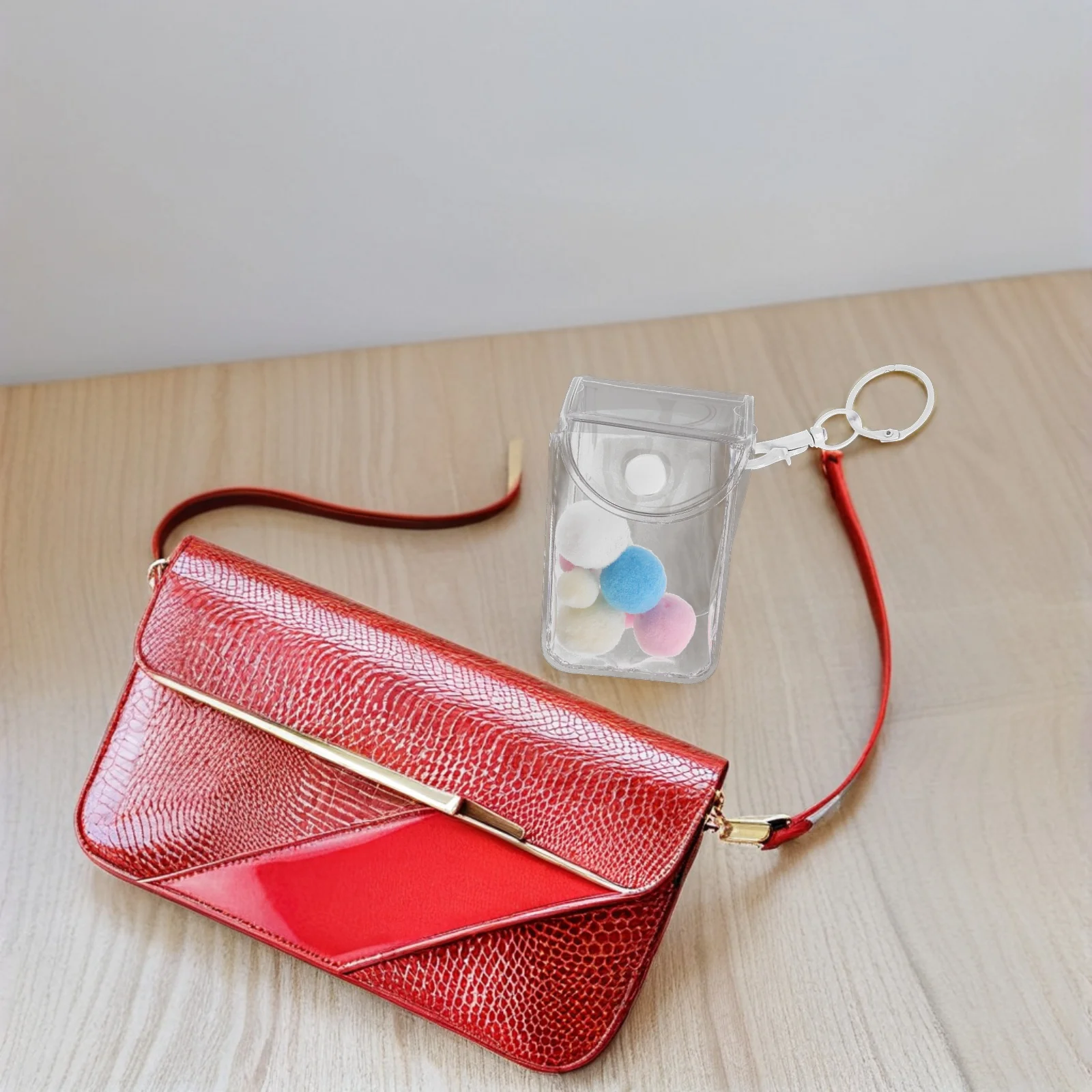 

3pcs Clear Pvc Carrying Bags Transparent Storage Organizer For Mini Figures Protective Display Case Portable Blind Boxes