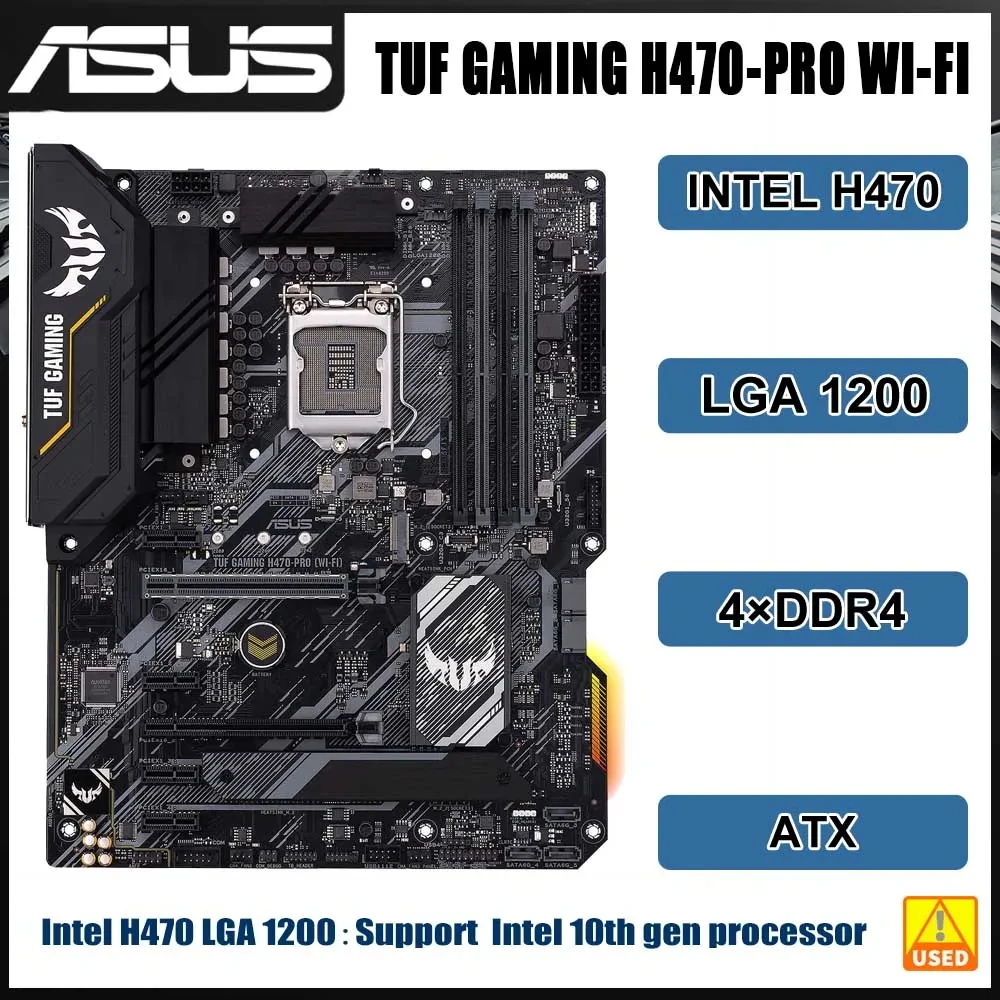 ASUS TUF GAMING H470-PRO (WI-FI) Motherboard LGA 1200 Intel H470 DDR4 128GB support Core 10105  10400 11700 11500 11900 cpu