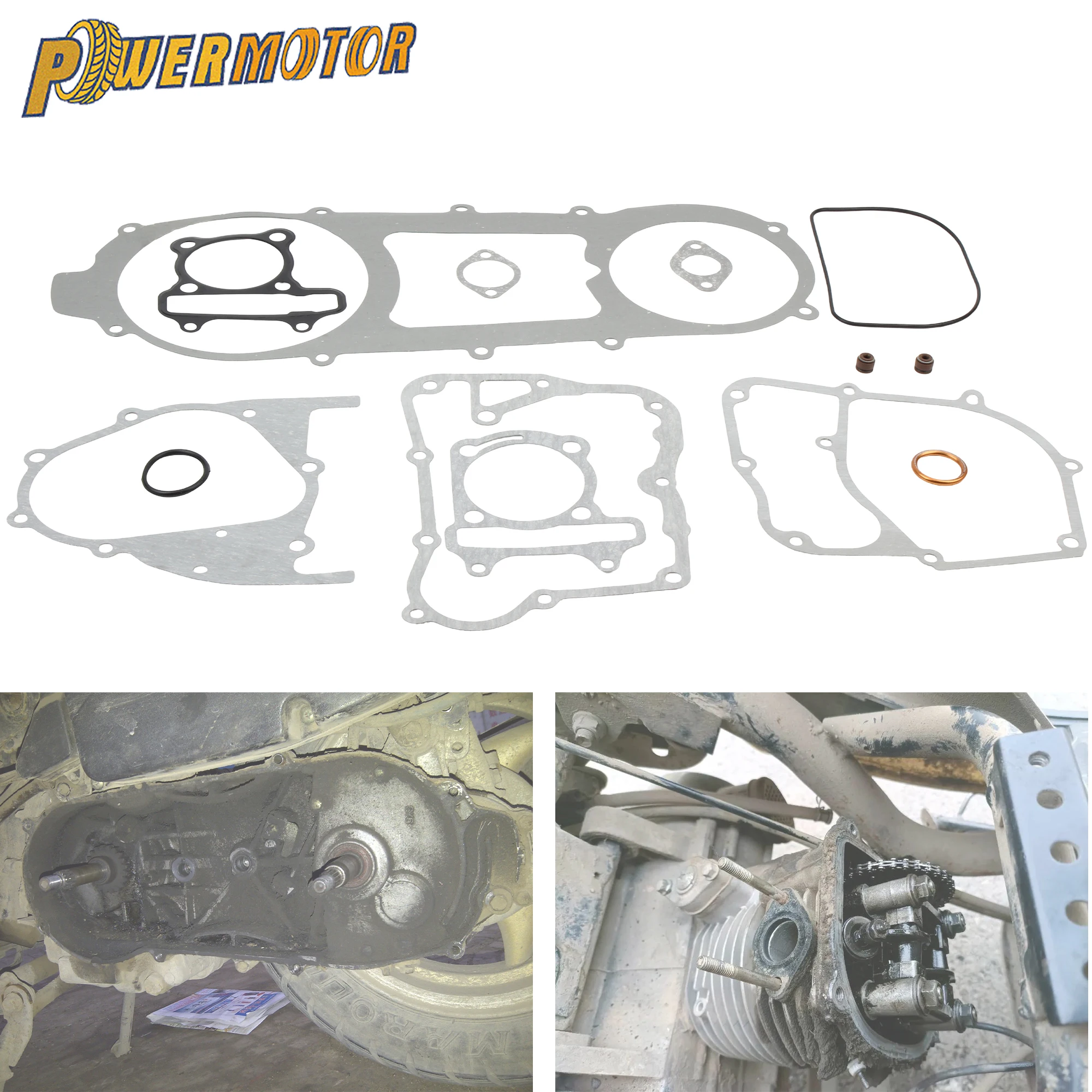 For GY6 150cc 152QMI 157QMJ Motorcycle Engine Complete Gasket Sets ATV Go-Karts Quad DirtBike Moped Scooters Modified Accessorie