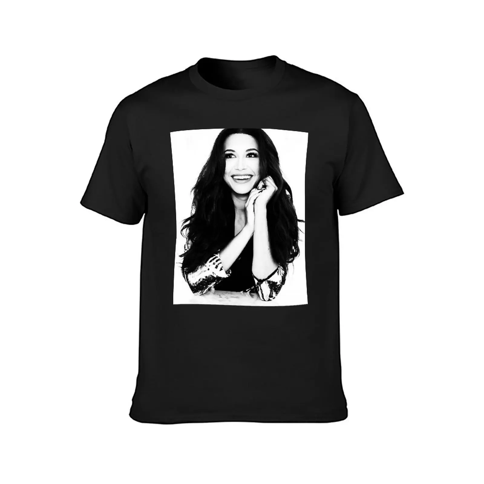 Naya Rivera Chromatic art T-Shirt summer top Short sleeve tee customizeds Men's t-shirt