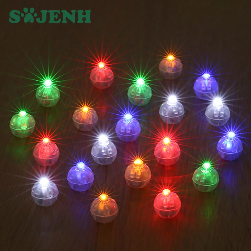 10Pcs Creative Colorful LED Balloon Light Tiny Mini Round Ball Lamp Bar Lantern Christmas Wedding Party Decorations Accessories