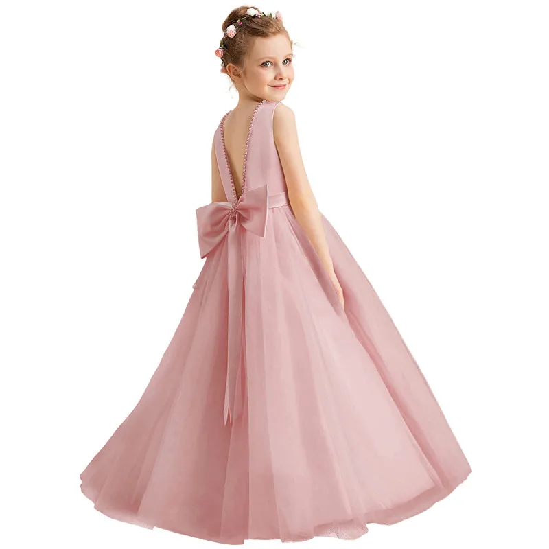 Girl Party Dress Long Evening Kids Girl Birthday Formal Wear Flower Girl Bridesmaid Gown Wedding Formal Dresses Long Frocks