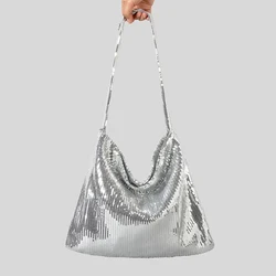 Paillettes Casual Tote Bag di grande capacità borse a tracolla da donna Shinny borse da donna Bling borse da festa estive borsa da donna grande 2024