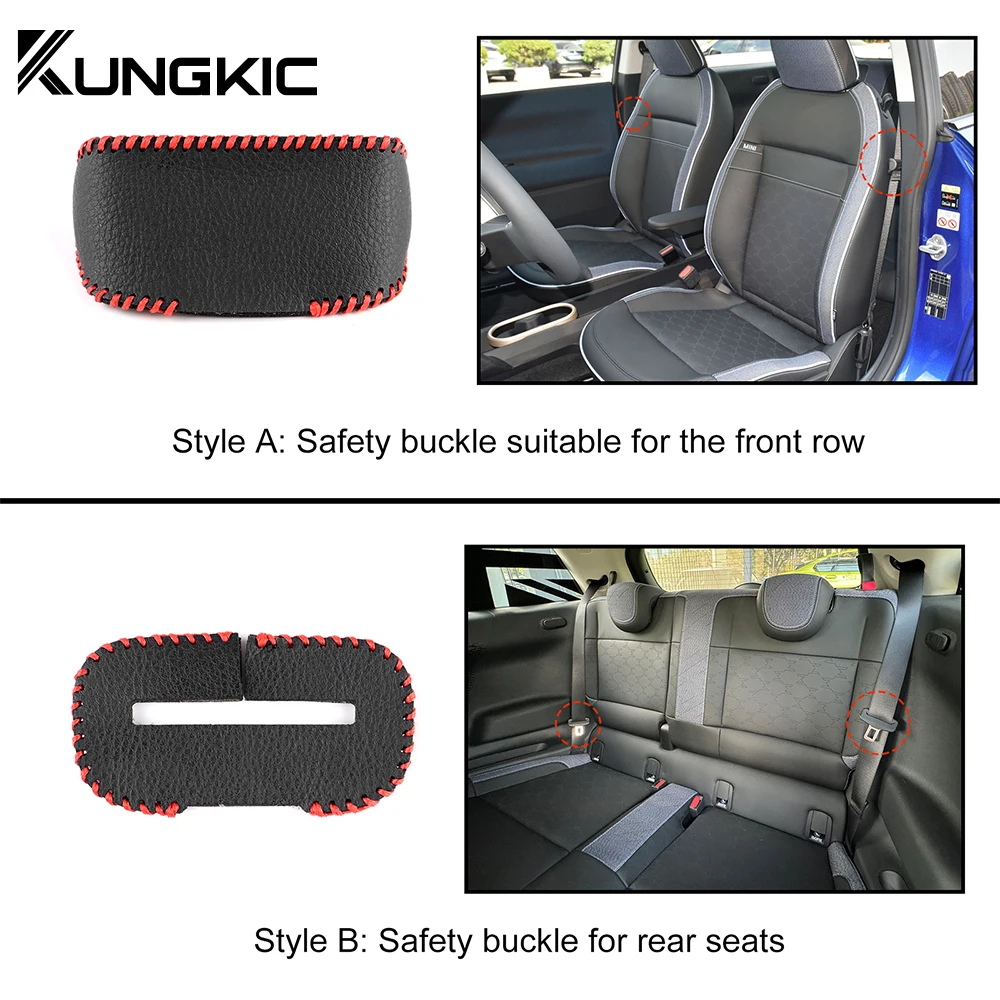 4pcs/set Seat Belt Buckle Protective Cover for Mini Cooper Electric EV J01 E SE 2024 2025 Interior Modified Safety Car Styling