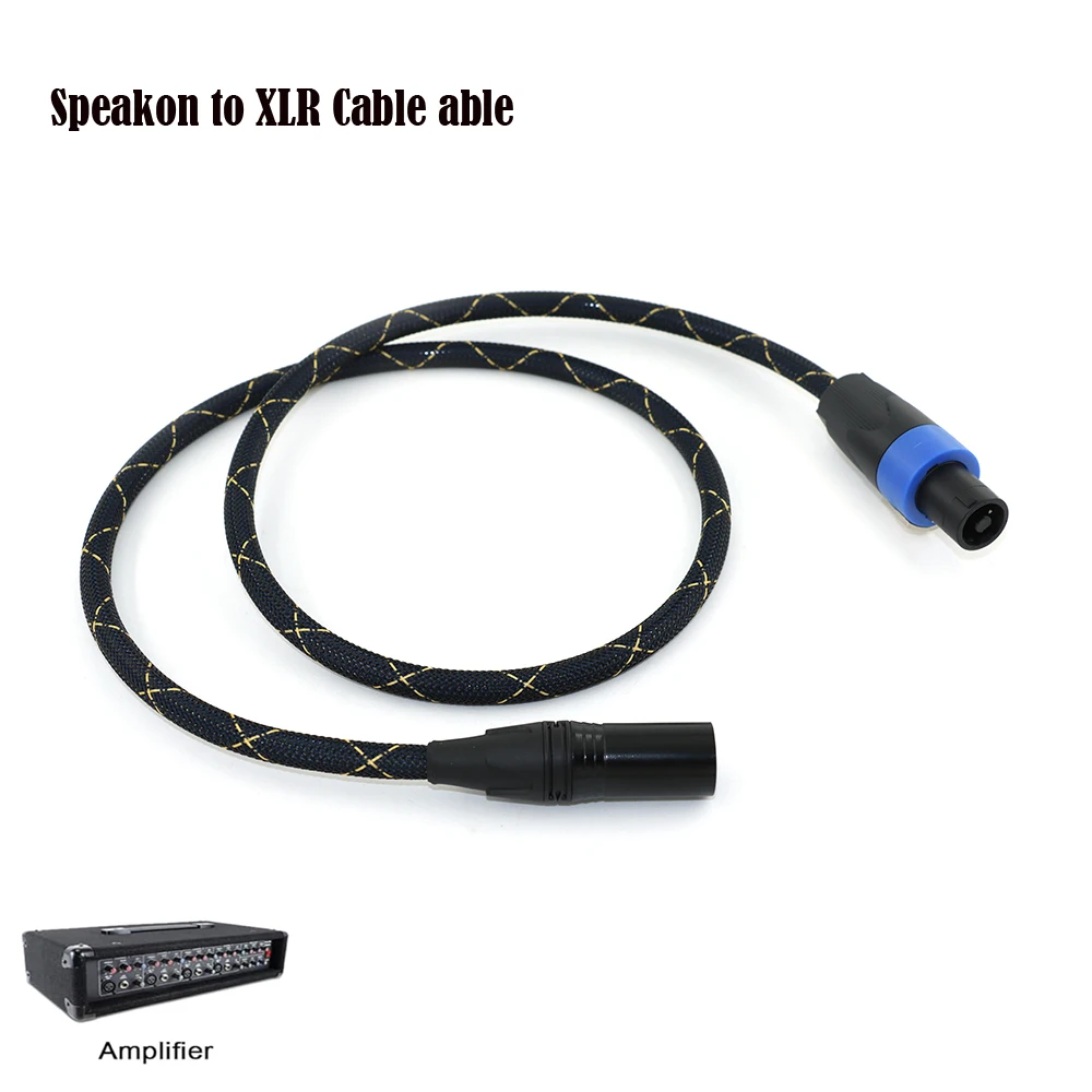 Speakon to XLR Cable Audio Speak-On Male to 3 Pole XLR Male / Female Extension DJ PA Gig Stage Microphone Mic 3 Pin Connection