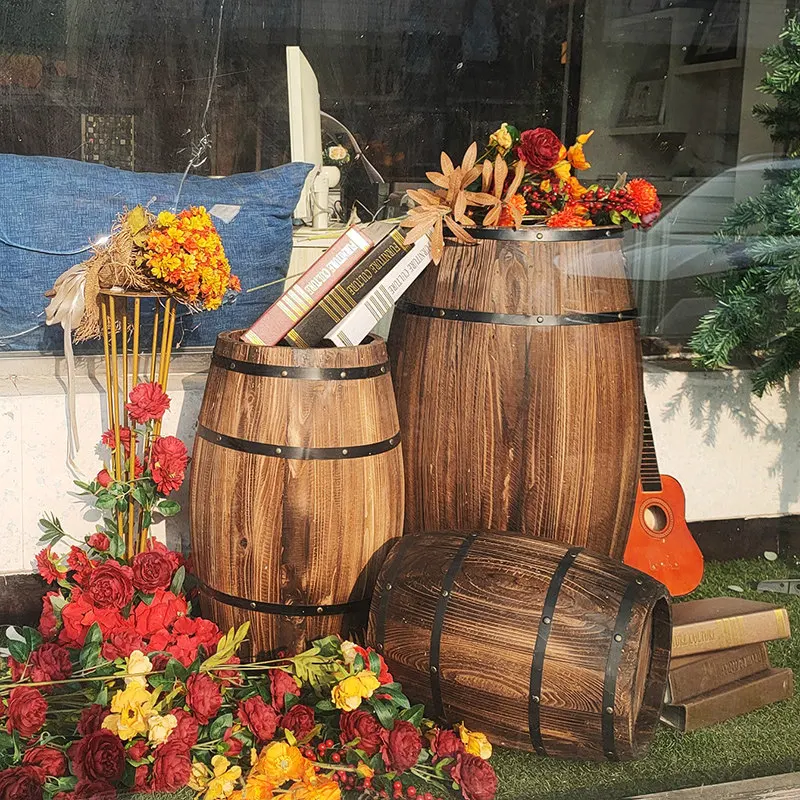 

Декоративная дубовая бочка, бочка для пива, бочка из массива дерева, для уличного винного бара, выставок винодельни, свадебного декора, реквизит для оформления.